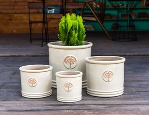 [Leo Nguyen Le] - Vente en gros de nouveaux pots de fleurs en céramique vernissée, cylindriques, ronds, pour plantes succulentes, pour jardin extérieur, sur mesure - Product Image 2