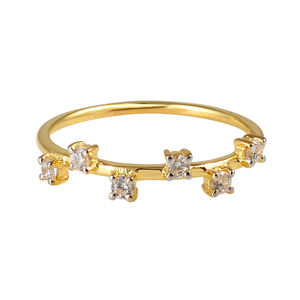 Bague classique en argent sterling 925 plaqué or en topaze rose bijoux élégants pour les mariages et les fêtes fabriqués populaires fins - Product Image 4