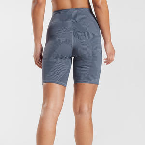 Pantalones Cortos de Ciclismo Personalizados para Mujer, Cintura Alta, Tejido Ecológico con Memoria, Fabricante OEM, Transpirables, con Botones y Remaches, Diseño de Marca Privada - Product Image 2