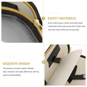 Estuche para Tijeras de Cuero Genuino Reutilizable y Duradero al por Mayor, Bolsa de Almacenamiento Profesional para Salón, Organizador de Herramientas, Makeway Industries - Product Image 4