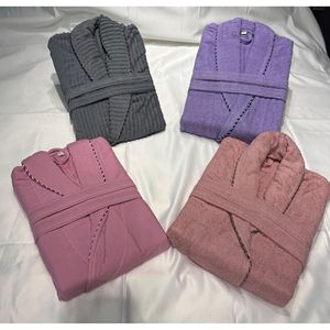 Peignoirs 100% coton pour femmes, séchage rapide, robe de chambre rafraîchissante, collection de vêtements de nuit à motifs multicolores - Product Image 3