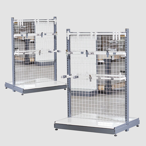 OEM Custom Made Logo Back Panel Metal Shelf Vietnam Factory's Modern Display Racks with High Visibility and Easy Assembly - Product Image 1