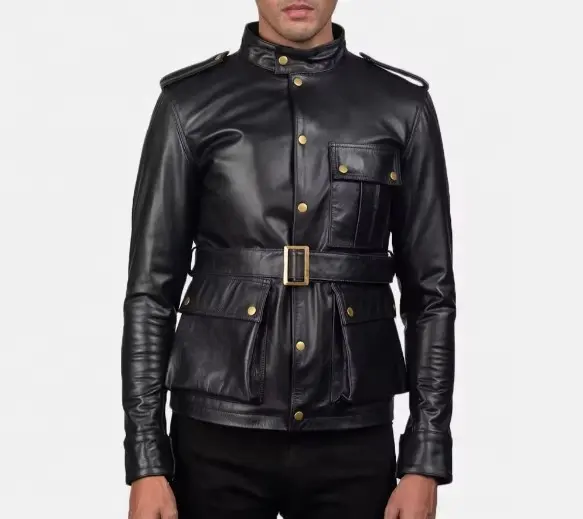 VESTE EN CUIR VESTE MOTARD RÉTRO SLIM VESTE EN CUIR POUR HOMMES FEMMES UNISEXE