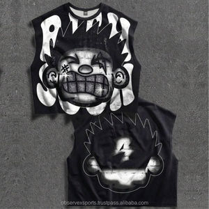 T-shirt court unisexe en jersey 100 % coton imprimé intégral, coupe ample et oversize, style streetwear hip-hop, couleur unie OBSERVEX - Product Image 1