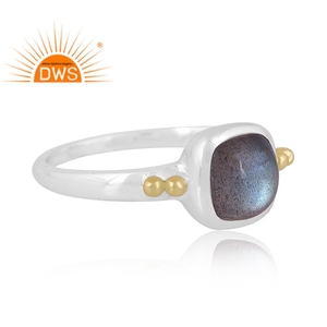 Best Quality Fine Sterling Silver Natural <b>Labradorite</b> Gemstone Stackable <b>Ring</b> Custom Jewelry Manufacturer - Product Image 3