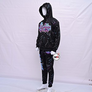 Sudadera con capucha y pantalones de chándal de gran tamaño personalizados para hombre, chándal pesado de algodón 100% para hombre - Product Image 3