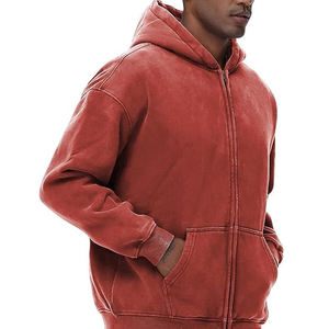 เสื้อฮู้ดฟอกสีกรดสำหรับผู้ชายเสื้อฮู้ดแฟชั่นแนวสตรีทสำหรับใส่ไปยิมคุณภาพระดับพรีเมียมผู้ผลิต OEM ออกแบบได้ตามต้องการ - Product Image 5