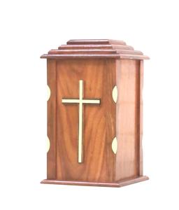 Wooden Urn <b>Box</b> <b>For</b> Adult <b>Ashes</b> Wood Cremation Urns <b>For</b> Male and Female Funeral Handmade Burial Keepsake Urns 210 Cubic Inches - Product Image 1