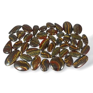 Top qualité fer oeil de tigre pierres précieuses en vrac mélanger forme et taille énergie guérison fer oeil de tigre Cabochon Lot disponible à la vente - Product Image 4