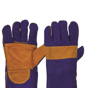 Guantes de soldadura de cuero de seguridad duraderos resistencia al calor diseño premium razonable recién llegado guantes de soldadura más vendidos - Product Image 4