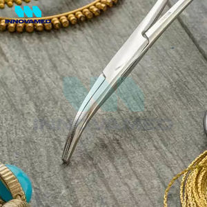 Pinzas hemostáticas curvas de calidad superior Abrazaderas de bloqueo Instrumentos quirúrgicos manuales reutilizables de acero inoxidable con soporte en línea - Product Image 6
