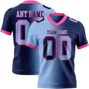 Maillot de football américain à manches courtes, imprimé numériquement, respirant, anti-humidité, protection UV, pour adultes, équipes, clubs, entraînement et matchs - Product Image 1