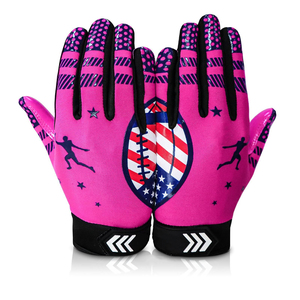 Gants de football américain pour jeunes de haute qualité en gros personnalisés légers antidérapants avec poignées directement du fabricant - Product Image 1