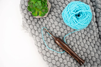 Ensemble de crochets en bois pour artisanat, 12 pièces, aiguilles à tricoter, boîte de rangement en bois pour le crochet, support organisateur pour le fil
