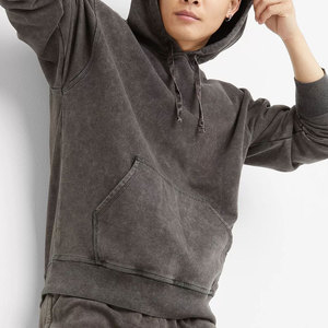 Sweats à capuche à séchage rapide et respirants, lavage à l'acide, impression personnalisée du logo, sweats à capuche pour hommes de haute qualité, lavage à l'acide - Product Image 5