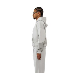 <b>Hoodies</b> High Quality Cotton Zip up Oversized Drop Shoulder Hoodie Heavyweight Zip up Hoodie for <b>Men</b> - Product Image 4