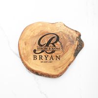 Personaliseerbare goudenbruine olijfhouten snijplank handgemaakt premium ambachtelijk milieuvriendelijk ArtisRaw CB043 kleine deli-plank