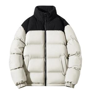 Veste matelassée en nylon chaude pour homme, col montant rembourré, coupe-vent, manteau d'hiver, logo personnalisé OEM - Product Image 6