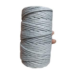 Cordón de macramé gris orgánico de alta calidad, cordón de algodón ecológico de 3mm para joyería, colores personalizados, precios de exportación al por mayor disponibles - Product Image 1