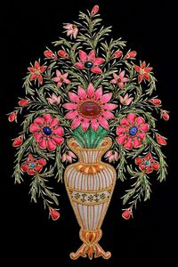 Tapices de estilo Aubusson para colgar en la pared con diseño de patrón Animal bordado a mano Zari para decoración del hogar - Product Image 3