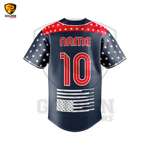 Prix de gros Logo personnalisé pas cher hommes s vierge maille bouton complet Baseball uniforme maillot Set Top Softball uniformes conceptions - Product Image 4