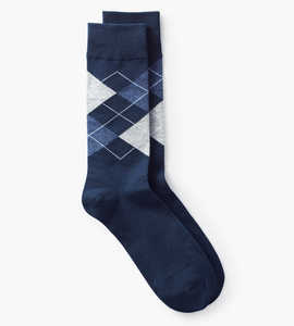 Chaussettes d'équipage habillées en coton peigné avec motifs triangulaires géométriques Chaussettes d'affaires respirantes douces avec logo personnalisé pour hommes ODM - Product Image 5