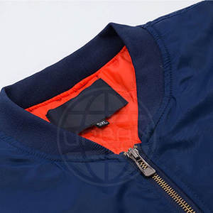 Blouson aviateur personnalisé de haute qualité pour hommes de grande taille style décontracté avec logo et col montant pour l'hiver - Product Image 3