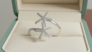 Bague en or 14 carats et diamants naturels taille brillant ronds The Stellar Star Crossover pour femme |   0,25 carats pour usage quotidien - Product Image 4