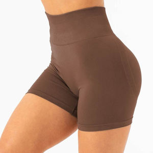 Customized Logo Seamless Breathable Yoga Shorts <b>for</b> <b>Women</b> High Waist Butt Scrunch Workout Gym Shorts Quick Dry Fitness Shorts - Product Image 5