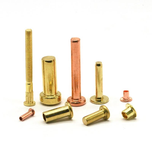 Rivet en cuivre massif à tête plate, formes personnalisées multi-matériaux, 2 mm, 3 mm, 4 mm, norme ISO industrielle - Product Image 1