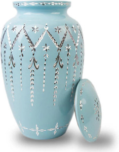 Urnes funéraires modernes faites à la main en céramique naturelle de style américain pour cendres masculines et féminines - Prix de gros pour commémoration et inhumation - Product Image 1