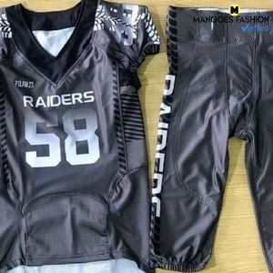 Fournisseur direct d'usine, uniformes de football américain personnalisés pour adultes, prix de gros, vêtements de sport à manches courtes, qualité bon marché. - Product Image 5