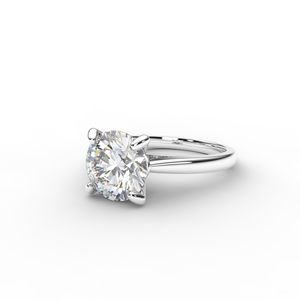 IGI Certified Round Cut Lab Grown Diamond Solitaire Engagement / Wedding <b>Ring</b> in Solid 925 Sterling Silver - Product Image 2