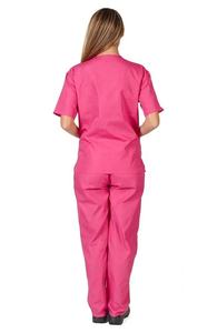 Ensemble de blouses d'hôpital en coton mélangé unisexe hauts et pantalons à manches courtes uniforme d'infirmière médicale pour médecins tissu tricoté - Product Image 6
