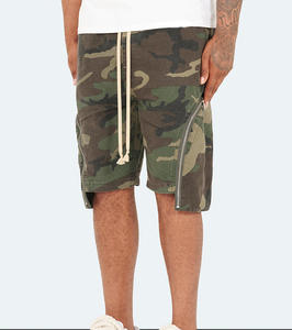 Pantalones cortos de hombre de alta calidad al por mayor con cremallera de moda Cargo Design Casual cordón Vintage cremallera Cargo Shorts - Product Image 4