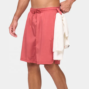 92% Polyester recyclé 8% élasthanne solide respirant séchage rapide hommes entraînements Shorts coupe régulière 9 "doux contre la peau confortable - Product Image 6