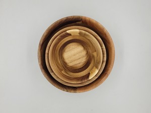 Bol artisanal en bois d'acacia écologique de haute qualité D23H8 cm nouveau OEM/ODM pour le camping direct du Viet Nam - Product Image 6