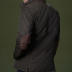 Veste longue matelassée personnalisable par le fabricant direct, col olive, manches longues, style streetwear d'hiver, vêtements de neige, ODM haut de gamme, bleu gris - Product Image 4