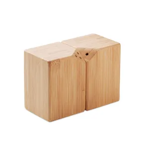 Ensemble personnalisé sel et poivre en bambou – Outils pour herbes et épices, idéal pour la maison et la cuisine - Product Image 3