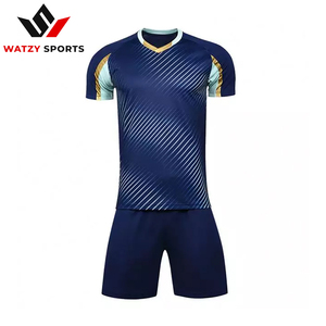 เสื้อฟุตบอลผ้าโพลีเอสเตอร์100% ปรับแต่งได้ชุดฟุตบอลผ้าทอประดับพลอยเทียม - Product Image 2