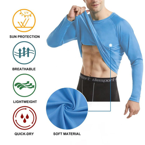 OEM Wholesale Custom Logo <b>Mens</b> Gym <b>Compression</b> <b>Shirt</b> Rash Guard High Quality Performance Long Sleeve UPF 50+ UV <b>Shirt</b> Rashguard - Product Image 4