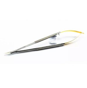Micro ciseaux Castroviejo en acier inoxydable de haute qualité 14 cm incurvés 5.5 pouces Instruments chirurgicaux et dentaires Tc approuvés CE - Product Image 2