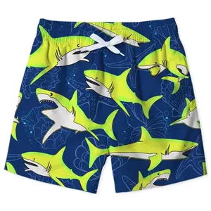 Pantalones cortos de playa de dinosaurio tiburón para hombre, bañadores con estampado 3D de animales de dibujos animados, tabla de surf tejida, pantalones cortos de calle de cintura baja - Product Image 1