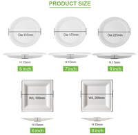 SUMKOKA Assiettes jetables 100% compostables et biodégradables en bagasse de canne à sucre, 6, 7, 8, 10, 12 pouces