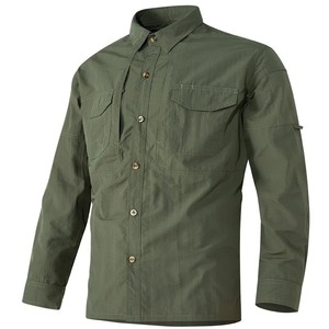 Chemises tactiques de qualité hommes été Offre Spéciale Combat en plein air multi-poches séchage rapide Cargo Camping chemise à manches longues - Product Image 4