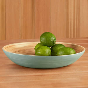 Grand bol à fruits en bambou vert menthe Unique, saladier - Product Image 6