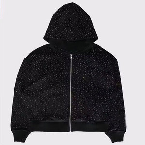 Sudaderas con Pedrería para Hombre, Diseño Personalizado, Alta Calidad, Color Sólido, Casual, Tallas Grandes, para Venta en Línea - Product Image 1