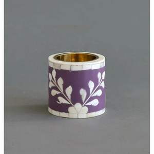 Quemador de incienso con diseño floral, hecho a mano, con incrustaciones de hueso, nuevo. - Product Image 1