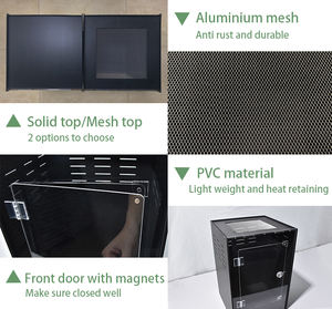 HEISSER Verkauf PVC Acryl Baumterrarium 30x30x45cm Kundenspezifisches Design auf Holzpalette Gecko Reptiliengehege - Product Image 4