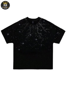 T-shirts pour hommes en coton 100% à imprimé strass, nouvelle conception, coupe ample, respirants, écologiques, à manches courtes, personnalisables, vente en gros - Product Image 5